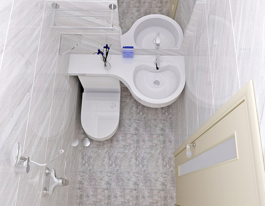 Bagno integrato Social Housing con struttura interamente in pannelli di fibra di resina