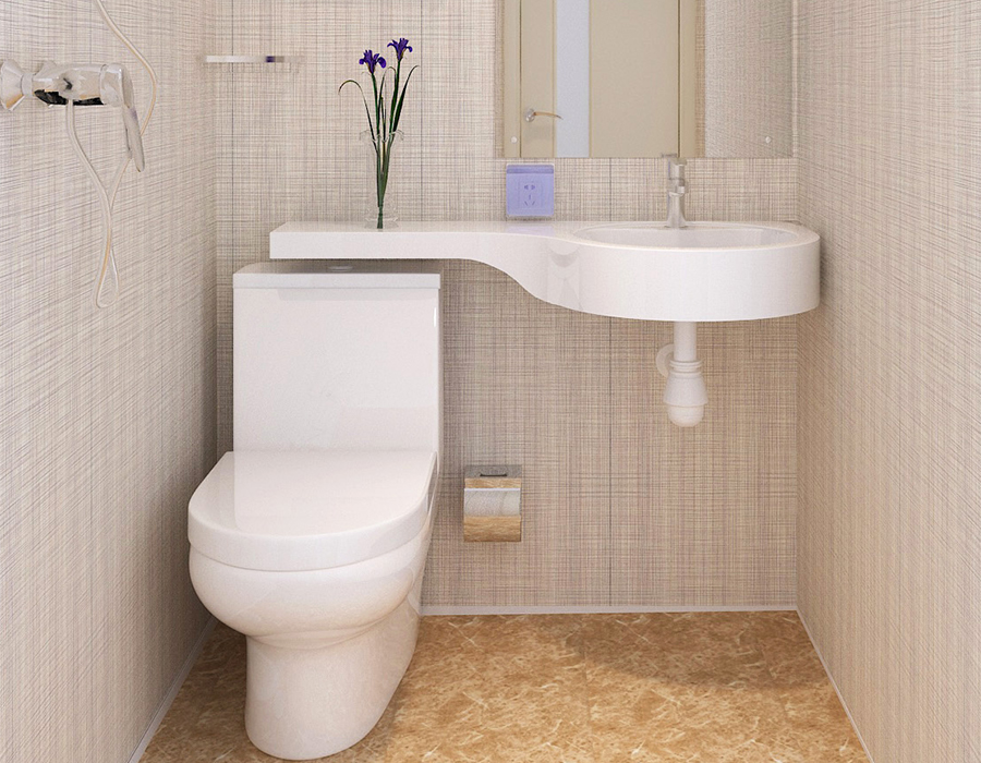 Unità bagno prefabbricata modulare per hotel in fibra di resina PEC a pannello intero