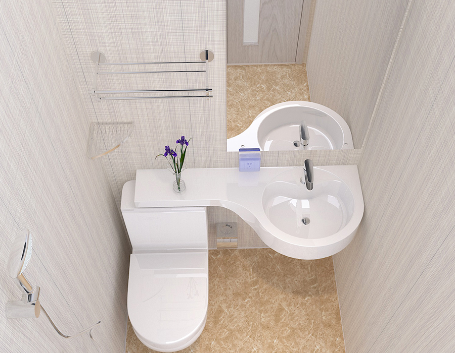 Unità bagno prefabbricata modulare per hotel in fibra di resina PEC a pannello intero