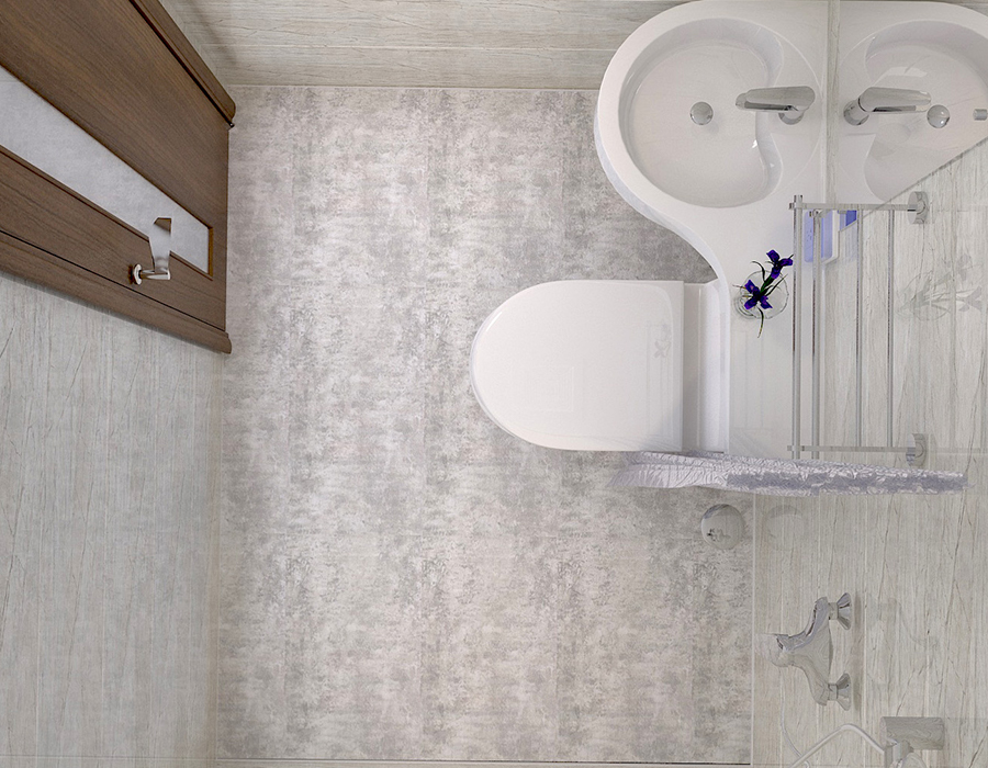 Bagno integrato modulare per case di cura