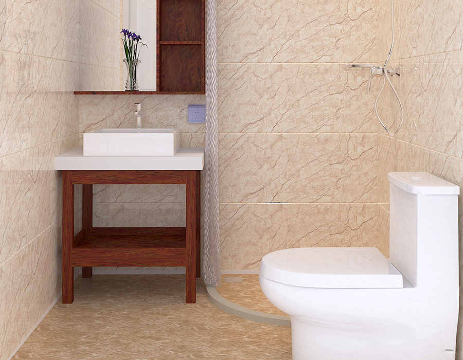Bagno modulare a installazione rapida con pannelli interni in fibra di resina PEC