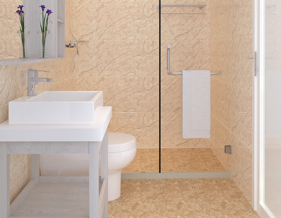 Unità bagno dormitorio prefabbricato con sistema completo di pannelli in fibra di resina PEC
