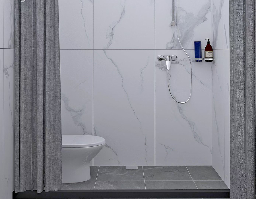 Unità bagno dormitorio prefabbricato con sistema completo di pannelli in fibra di resina PEC