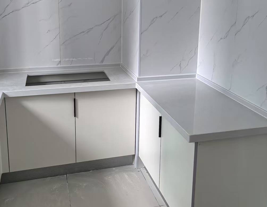 Cucina integrata prefabbricata in silicato di calcio