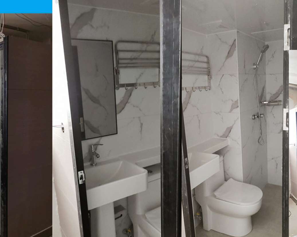 Applicazione del bagno del dormitorio della fabbrica tessile di Suzhou Analisi del caso del bagno intero Kounor