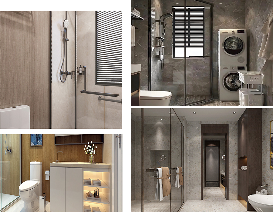 Bagno integrato prefabbricato verticale a parete PEC