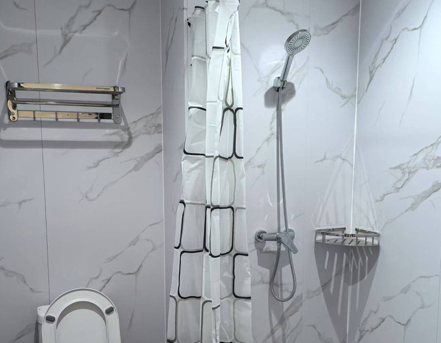 Bagno integrato prefabbricato verticale a parete PEC