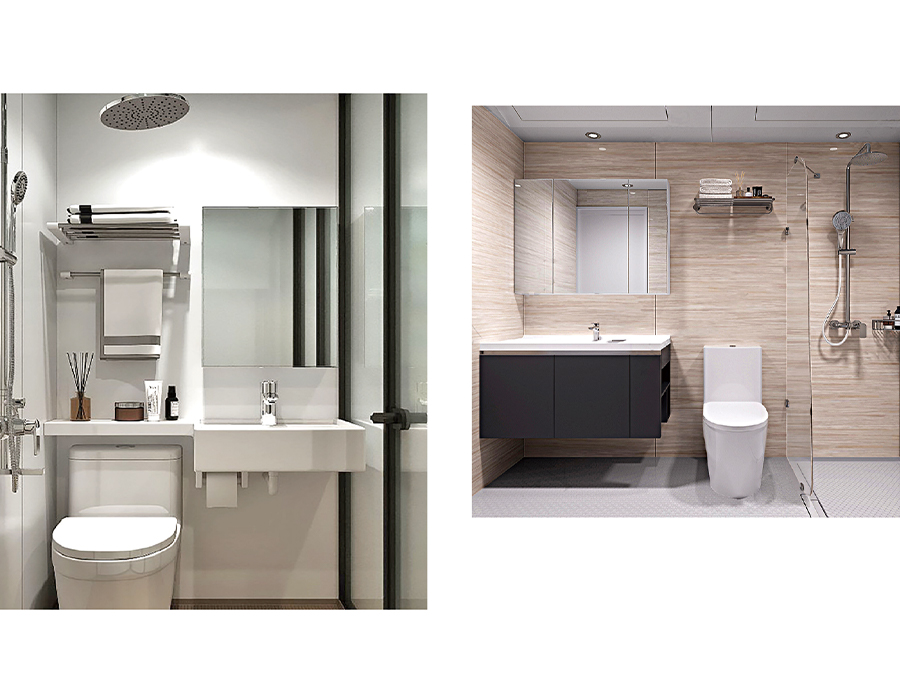 Bagno prefabbricato tutto in uno SMC multicolore monocolore